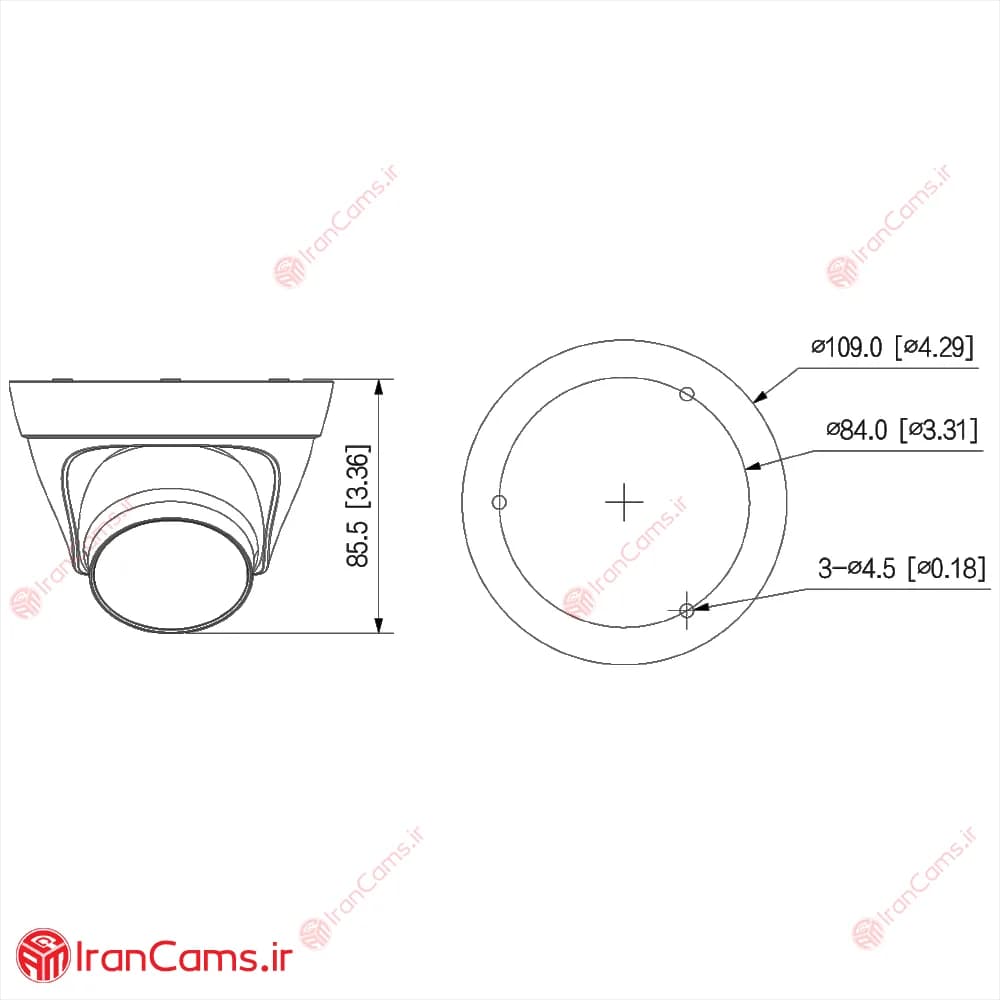 دوربین مداربسته IP دام 4 مگاپیکسلی داهوا DH-IPC-HDW1439T1-A-LED — تصویر ۴