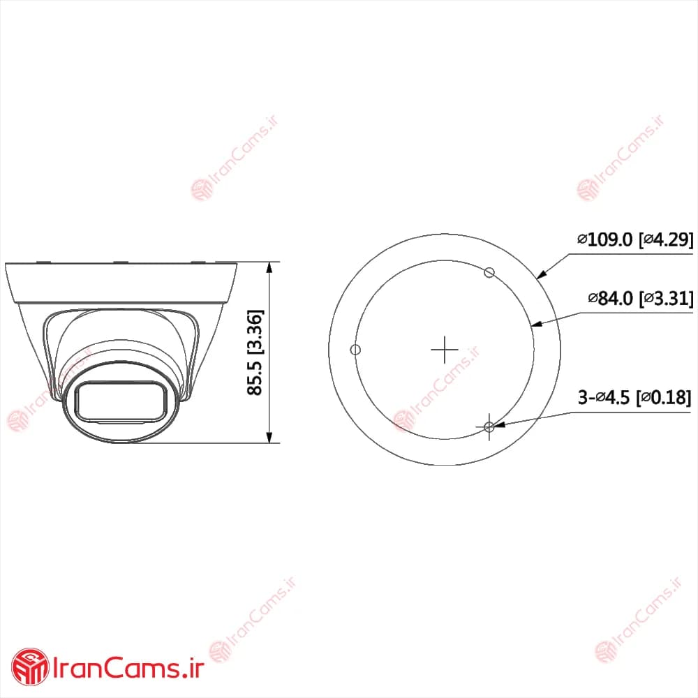دوربین مداربسته IP دام 4 مگاپیکسلی داهوا DH-IPC-HDW1431T1 — تصویر ۴