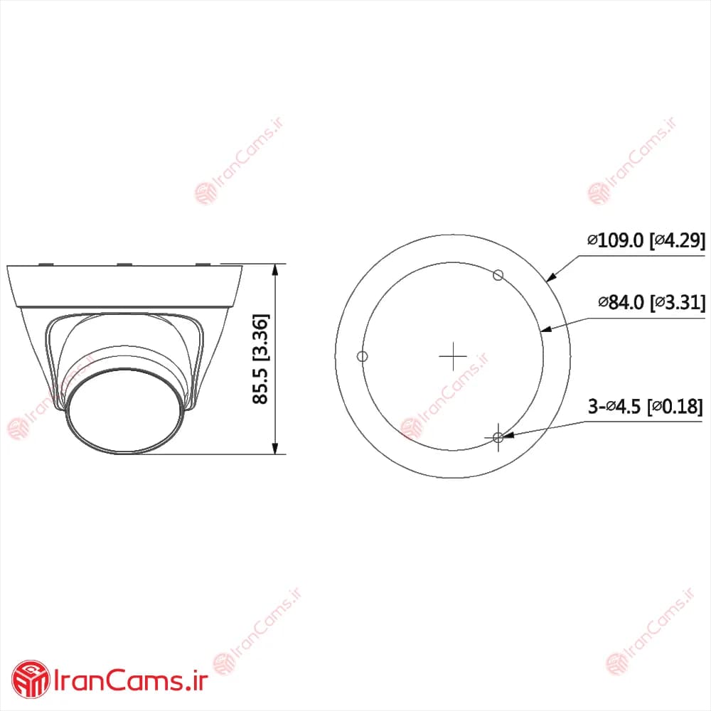 دوربین مداربسته IP دام 2 مگاپیکسلی داهوا DH-IPC-HDW1239T1P-LED — تصویر ۶