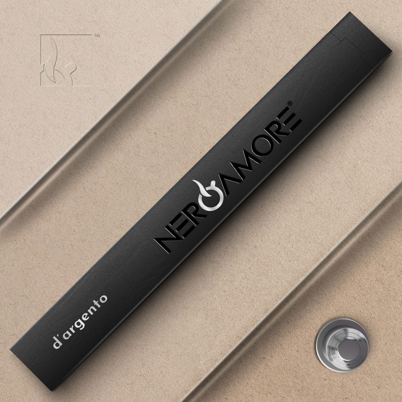 کپسول قهوه نرو آمور نقرهای Nero Amore (D’argento) بسته 10 عددی — تصویر ۳