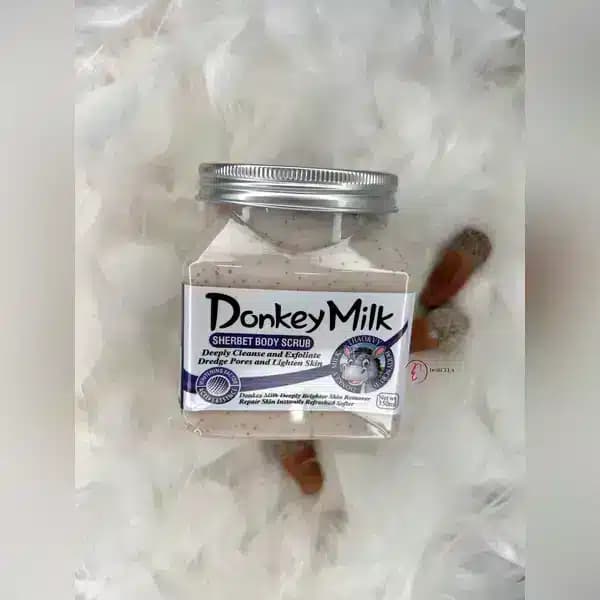 اسکراب لایه بردار شیر الاغ DONKEY MILK آبی مدل شنی 350 میل