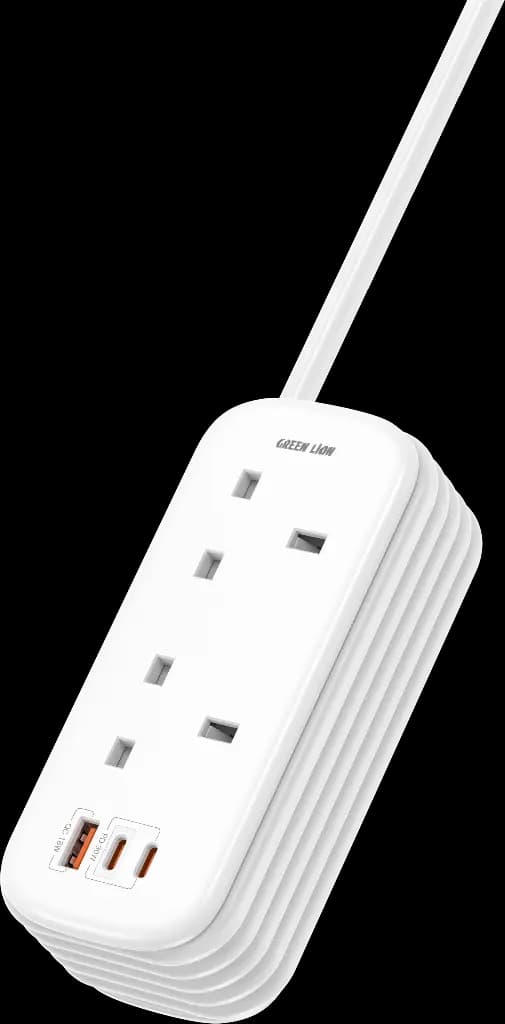 چندراهی برق و شارژر گرین لاین مدل GS-600 با USB-C و USB-A و توان 2500 وات GNGS600PSWH — تصویر ۵
