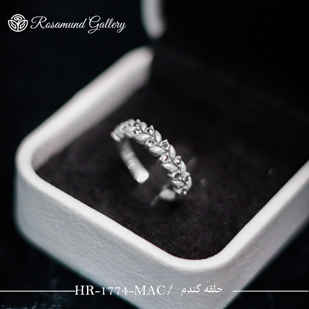 انگشتر نقره حلقه گندم HR-1774-MAC — تصویر ۲