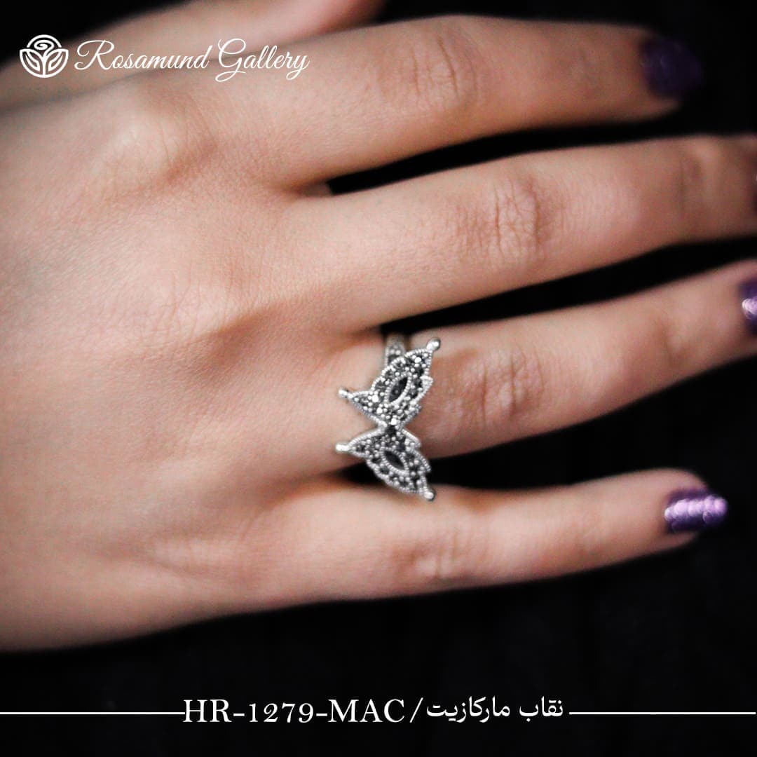انگشتر نقره نقاب مارکازیت HR-1279-MAC — تصویر ۳