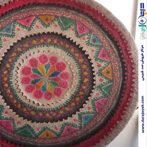 نمد پشمی گوسفندی گرد ۱۵۰×۱۵۰ سانتی — تصویر ۲