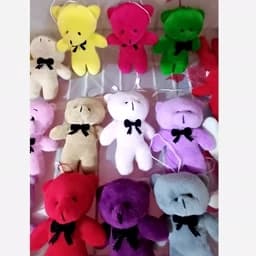 عروسک خرس عمده آویز کوچک (12تایی) پوزه دوختی (11 سانتی) — تصویر ۵