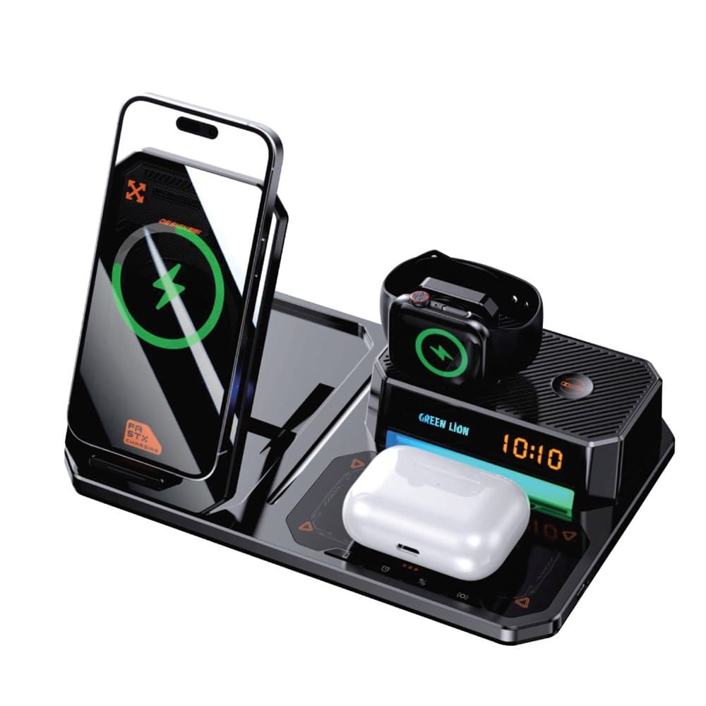 شارژر بی سیم چند منظوره 6 در 1 گرین لاین Green Lion 6in1 Multifunctional Wireless Charger