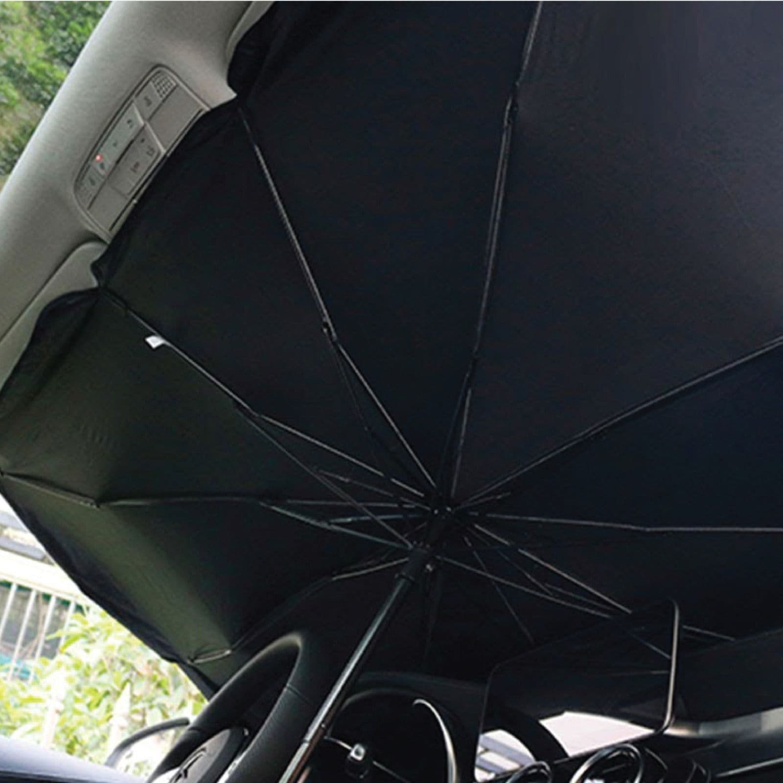 چتر آفتابگیر شیشه جلو اتومبیل گرین لاین مدل Green Lion Car Windshield Sunshade Umbrella GNCRWNDUMPBK — تصویر ۳