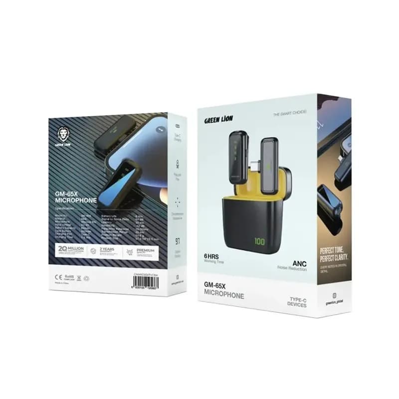 میکروفون یقه ای بی سیم گرین لاین Green Lion GM-65X Microphone GNMIC65XTYCBK — تصویر ۵
