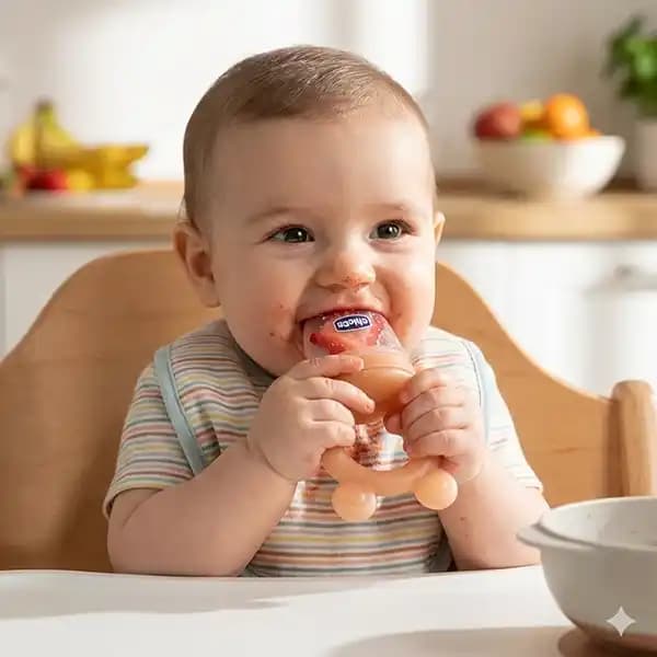 پستانک میوه خوری طرح خرس برند چیکو اورجینال