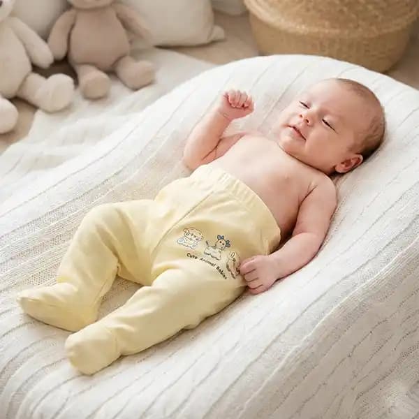 شلوار جورابدار نوزاد طرح زرافه آدمک