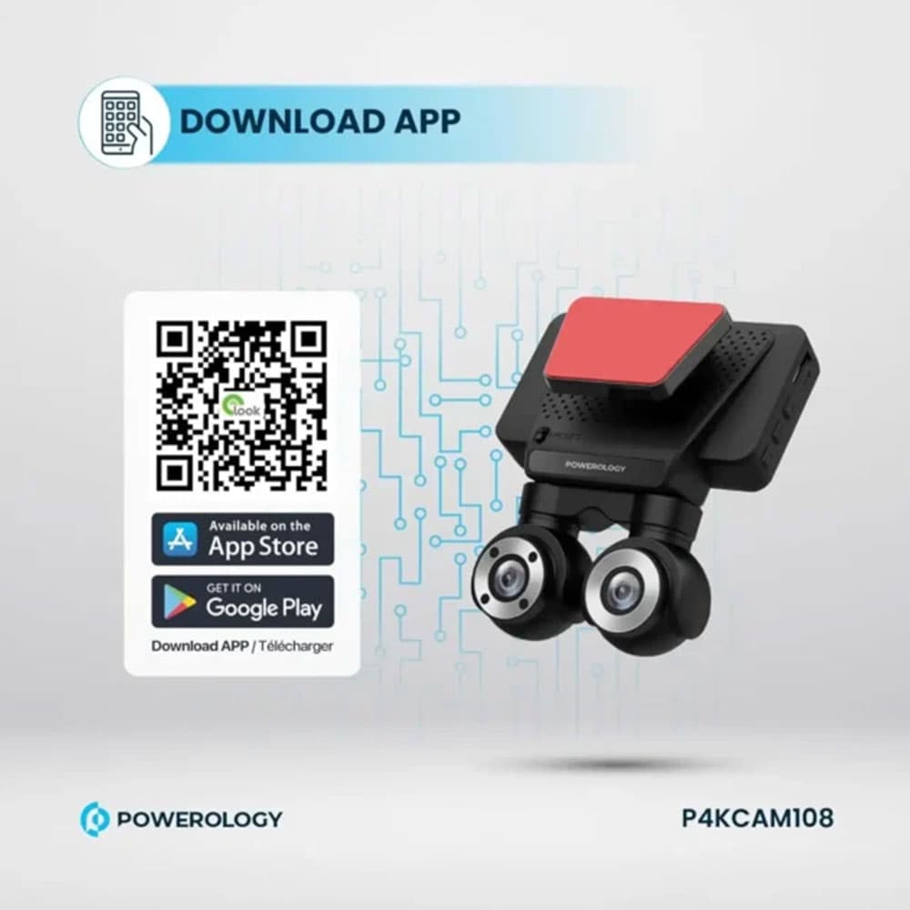 دوربین 3 لنز ثبت وقایع خودرو پاورولوژی مدل Powerology Sentra Dash Camera pwcam108 — تصویر ۳