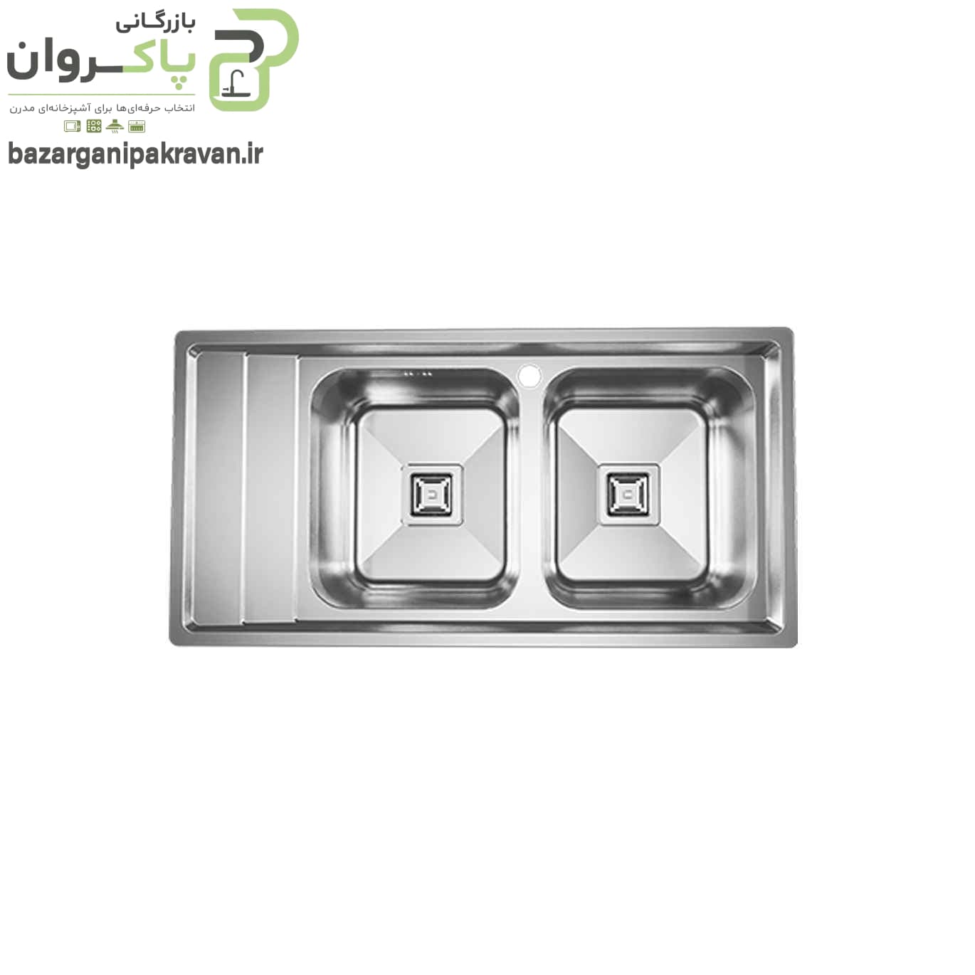 سینک کن مدل 6132 سایز 50*100 ضخامت ورق 0/8