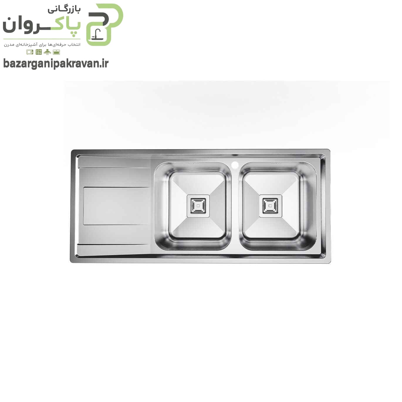 سینک کن مدل 8122s دولگن سایز51*116/5 ورق0/8
