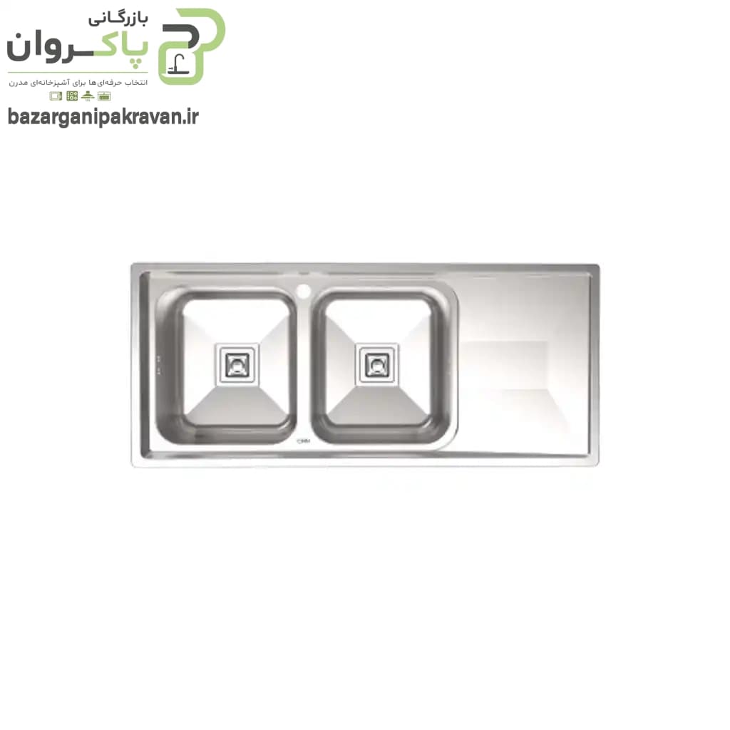 سینک کن مدل 8142 دولگن سایز 51*116/5 ضخامت ورق 1