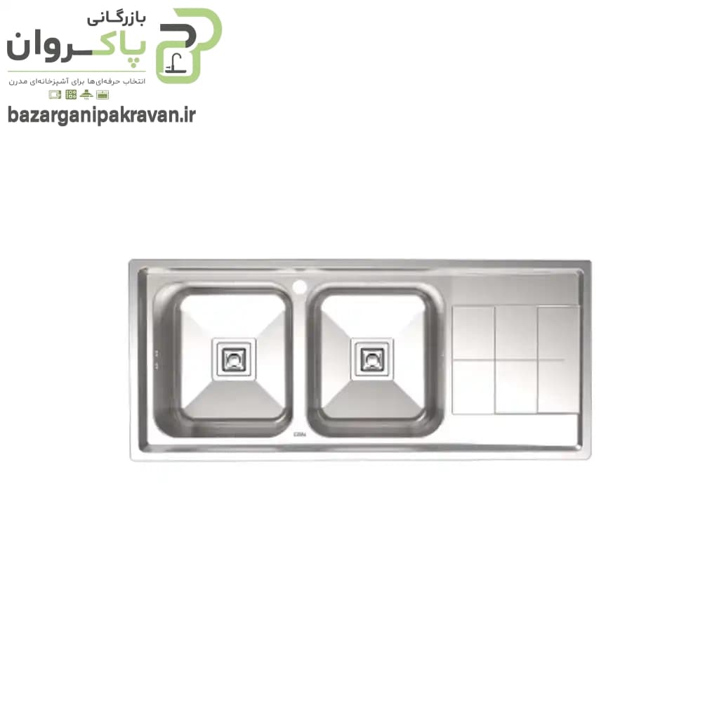 سینک کن مدل 8152 دولگن سایز51*116/5 1ضخامت ورق 1