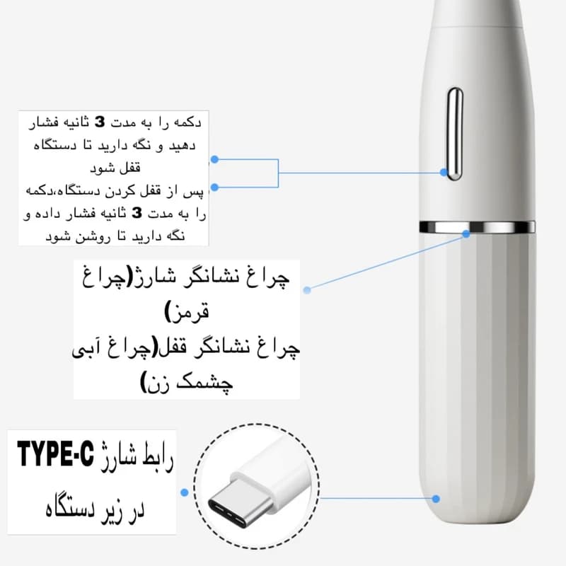 ست اصلاح بانوان کیمی مدل KM-3523 ‏ — تصویر ۸