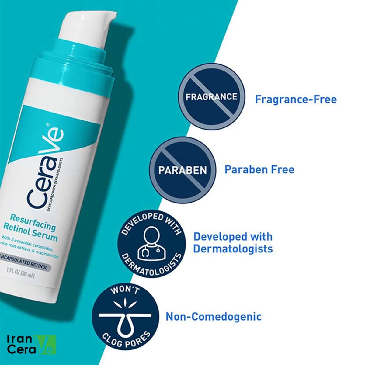 سرم رتینول سراوی CeraVe اصل ۳۰ میلی‌لیتر — تصویر ۳