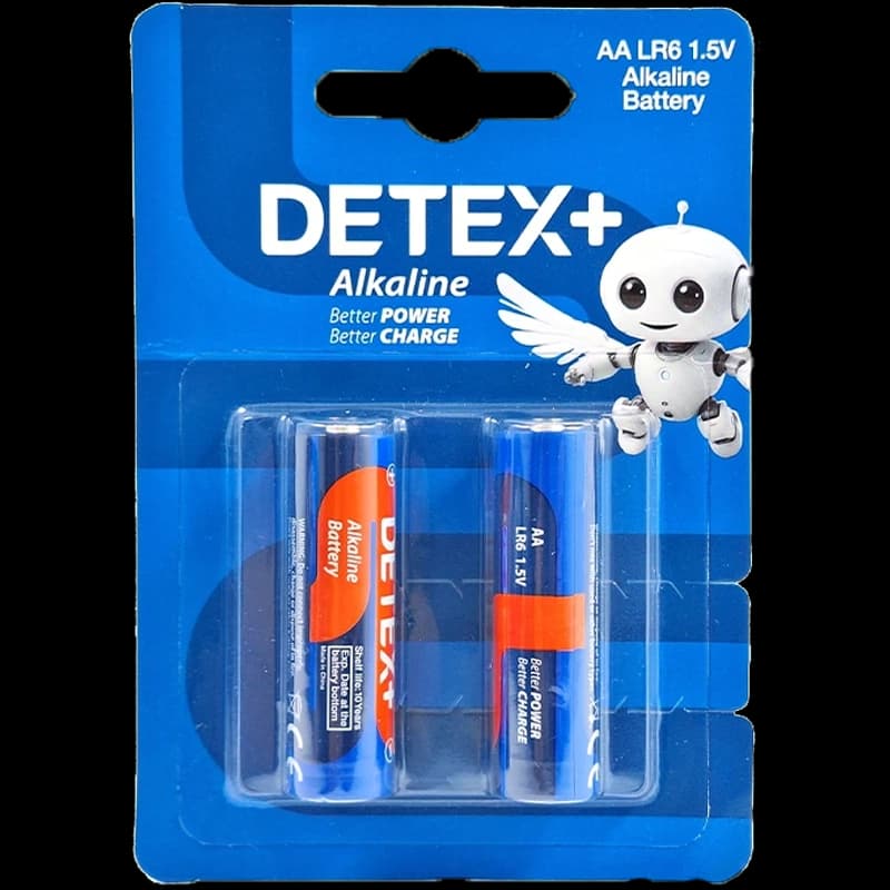 باتری قلمی آلکالاین DETEX PLUS پک دو عددی