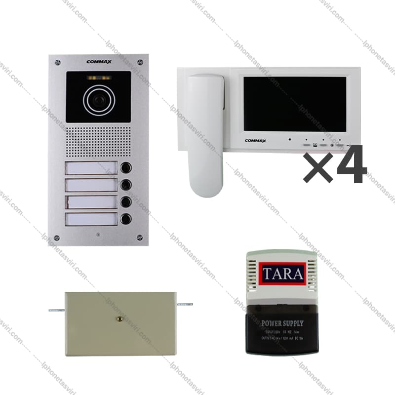 پک کامل آیفون تصویری کوماکس 8 واحدی مدل CDV70 — تصویر ۴