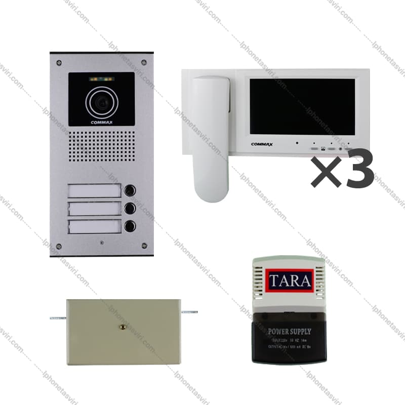 پک کامل آیفون تصویری کوماکس 8 واحدی مدل CDV70 — تصویر ۲