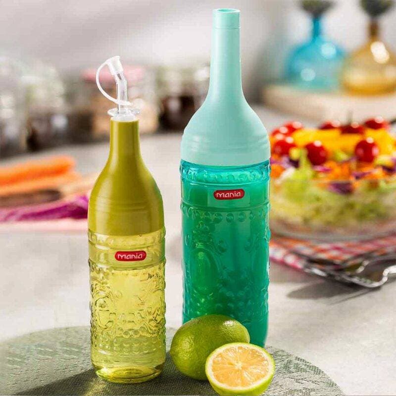بطری آبلیمو خوری و روغن ریز کوچک مانیا مدل مینیاتوری کد 105120 گنجایش نیم لیتر