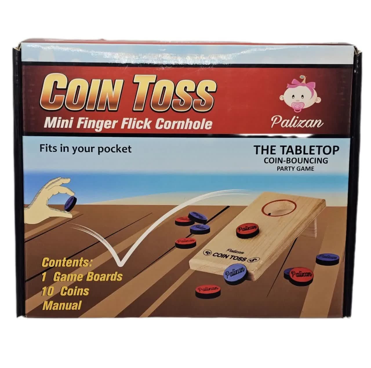 بازی فکری ناب سل مدل پرتاب سکه چوبی کد COIN TOSS MINI FINGER FLICK CORNHOLE — تصویر ۶
