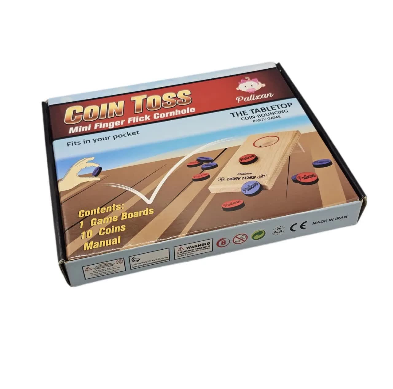 بازی فکری ناب سل مدل پرتاب سکه چوبی کد COIN TOSS MINI FINGER FLICK CORNHOLE — تصویر ۳