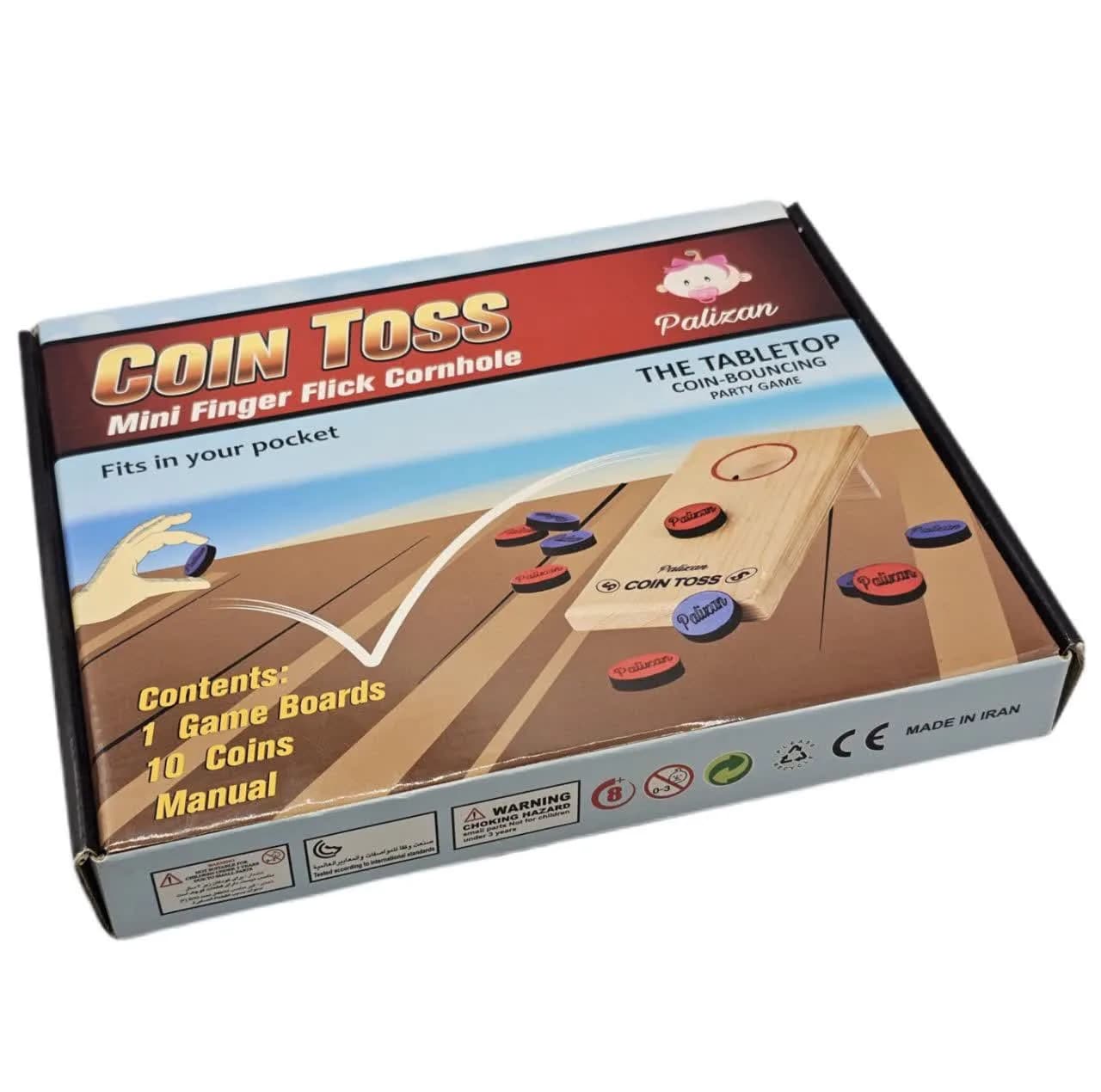 بازی فکری ناب سل مدل پرتاب سکه چوبی کد COIN TOSS MINI FINGER FLICK CORNHOLE — تصویر ۲