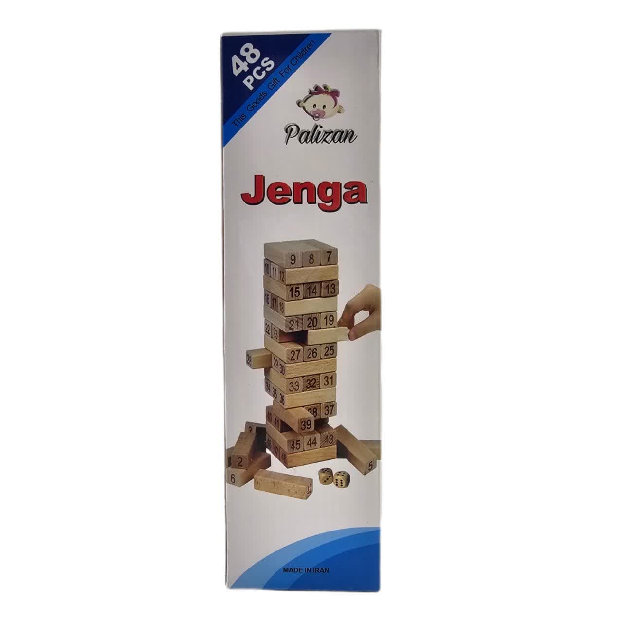بازی فکری ناب سل مدل برج هیجان شامل 48 قطعه چوبی به همراه 2 عدد تاس کد The Tower of Excitement intellectual game includes 48 wooden pieces and 2 dice — تصویر ۷