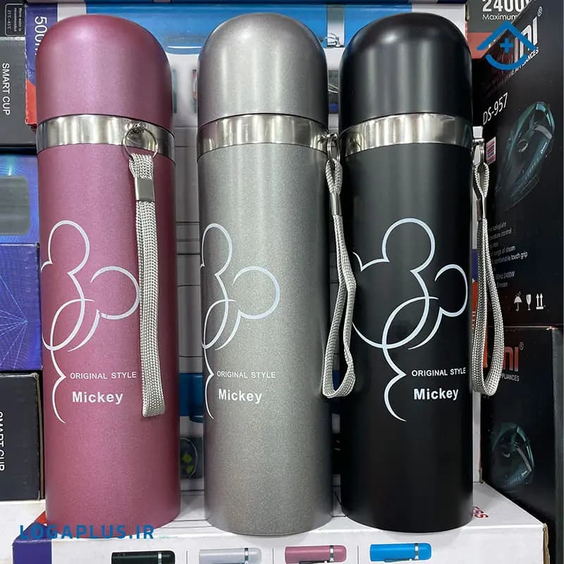 فلاسک استیل دوجداره طرح میکی (Mickey) ظرفیت 500 میلیلیتر — تصویر ۲