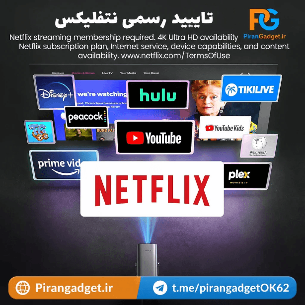 ویدیو پروژکتور هوشمند IWIMIUS ایویمیوس مدل S29 اندرویدی با پایه چرخان ۳۶۰ درجه — تصویر ۳