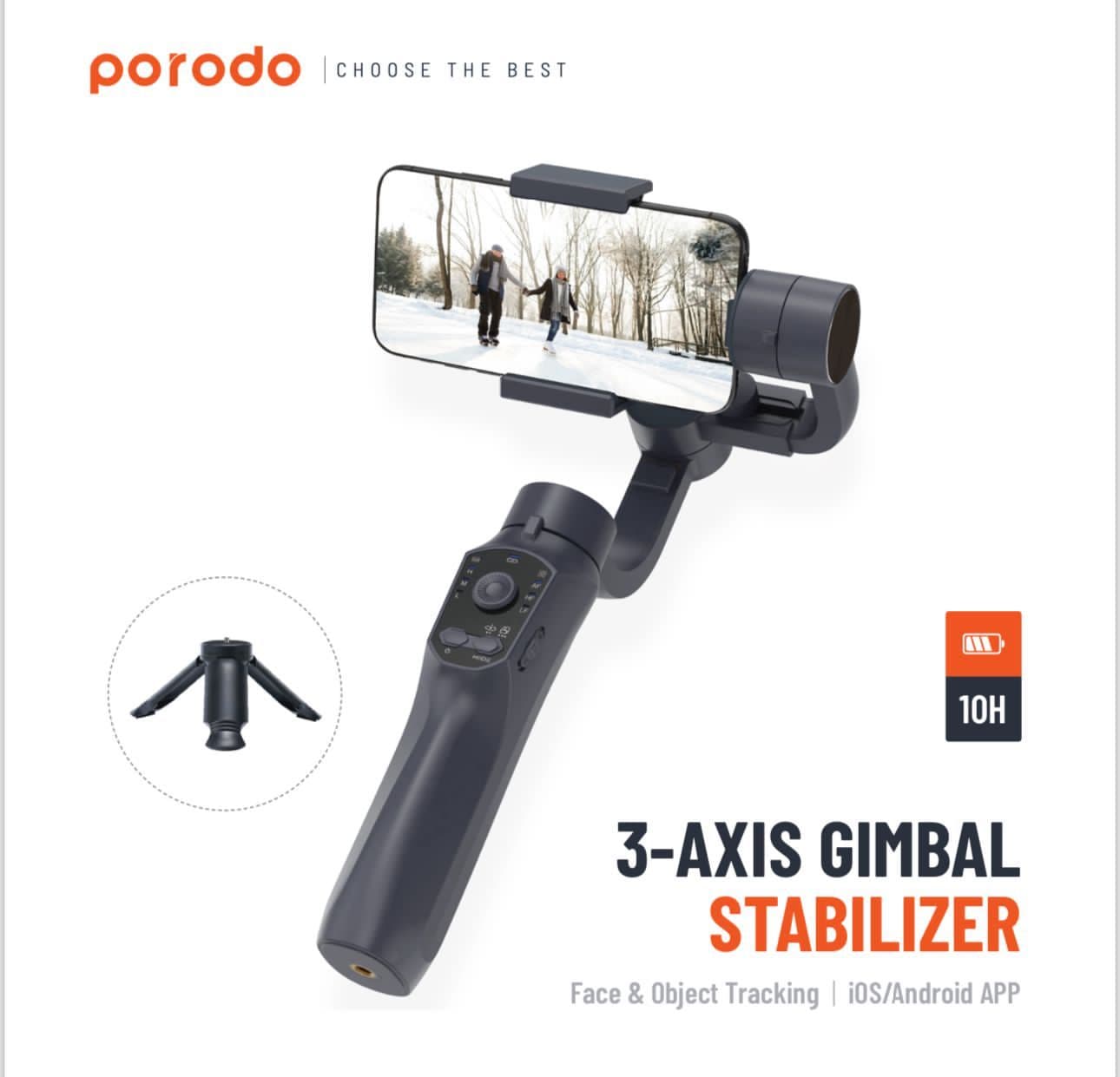 گیمبال 3 محور پرودو مدل Porodo 3-AXIS Stabilizer