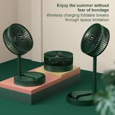 پنکه رومیزی USB کابل متصل Telescopic Folding Fan — تصویر ۵