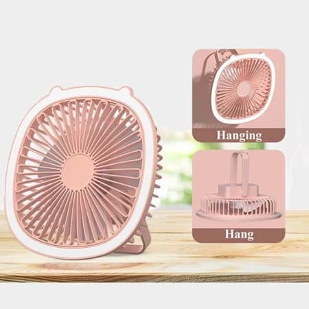 پنکه چراغ دار رومیزی و آویز شارژی Table Lamp and desktop Fan — تصویر ۸