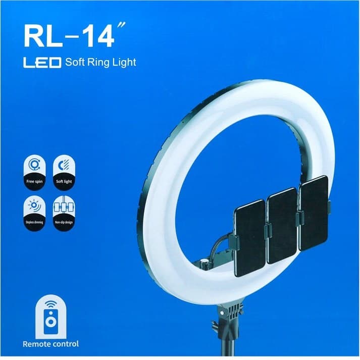 رینگ لایت 14 اینچی با پایه دو متری ا RL-14 Ring Light