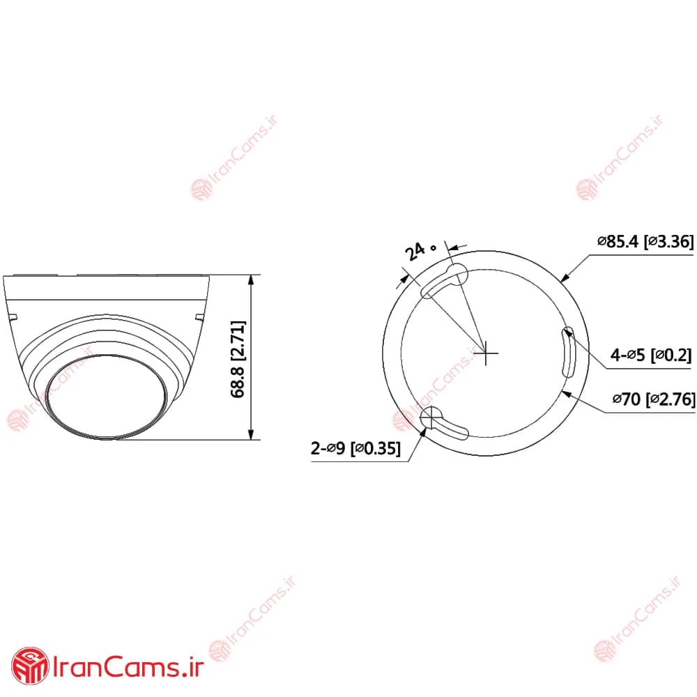 دوربین مداربسته دام 4 مگاپیکسلی داهوا DH-HAC-T1A41P — تصویر ۶