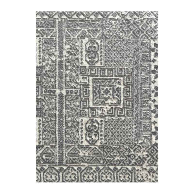 فرش ماشینی 420 شانه آرمانی زمینه و حاشیه طوسی طرح مدرن کد 5607 — تصویر ۹