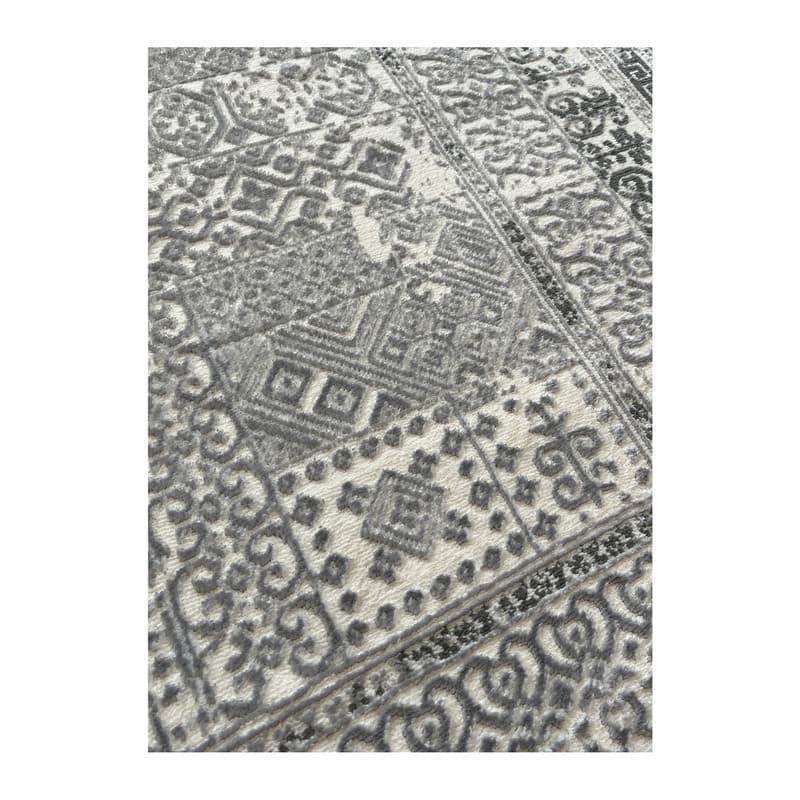 فرش ماشینی 420 شانه آرمانی زمینه و حاشیه طوسی طرح مدرن کد 5607 — تصویر ۸