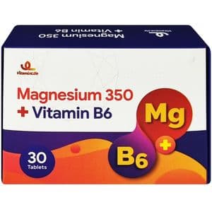 قرص منیزیم 350 و ویتامین ب 6 ویتامین ‌لایف بسته 30 عددی