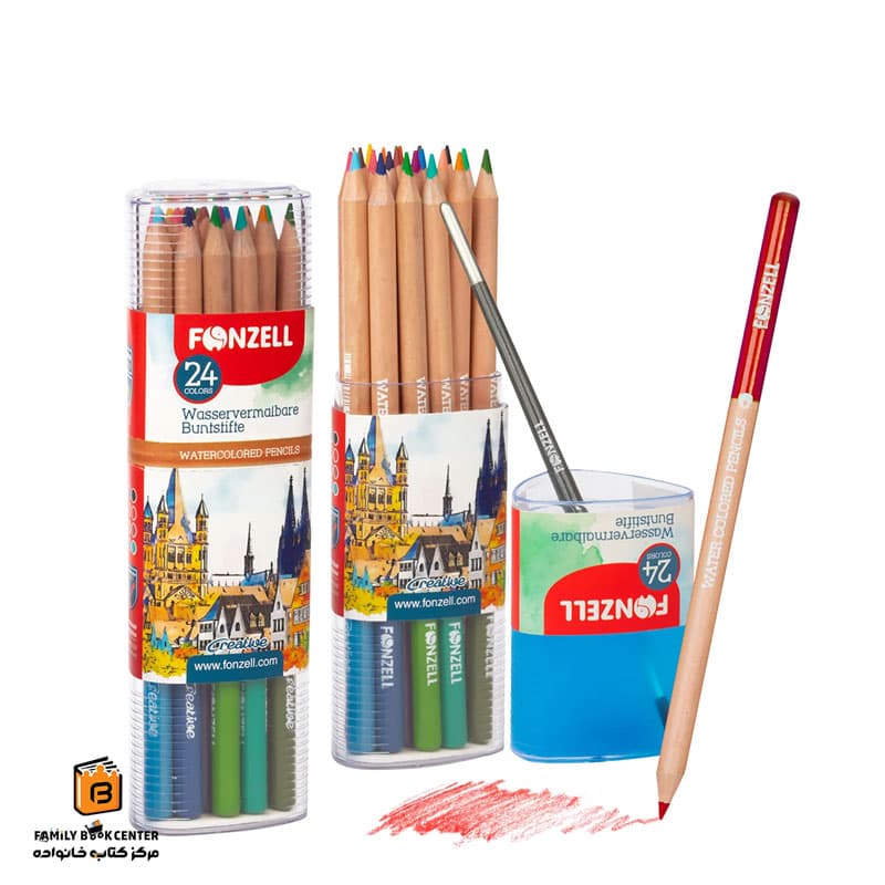 مدادرنگی آبرنگی 24 رنگ بزرگسال فونزل (FONZELL)
