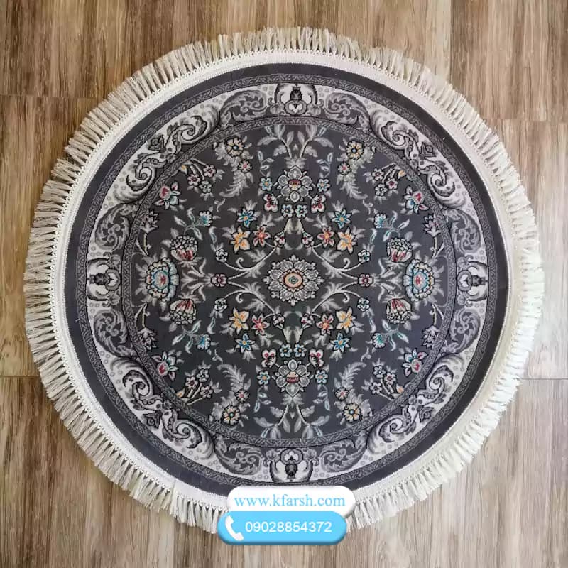 فرش گرد افشان اوستا طوسی طرح 700 شانه، قطر 1 و 1.5 و 2 متری
