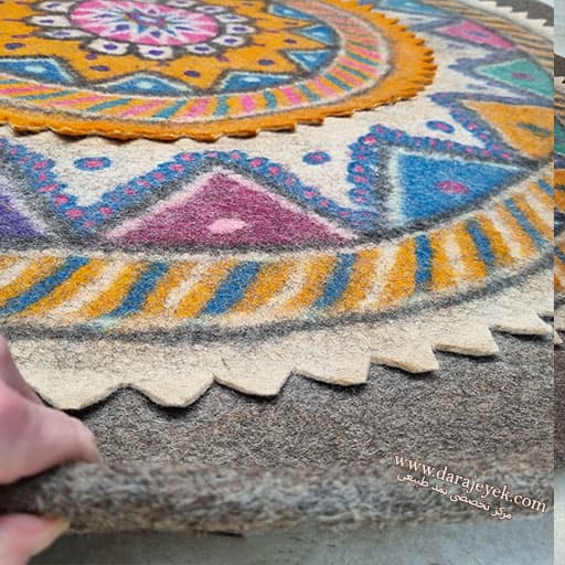 زیرانداز سنتی نمدی گرد ۲ متری — تصویر ۵