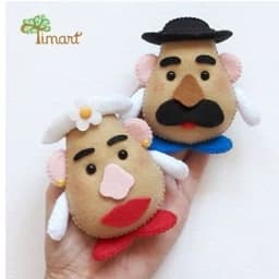 عروسک نمدی خانم و آقای سیب زمینی طرح اسباب بازی ها toys — تصویر ۲