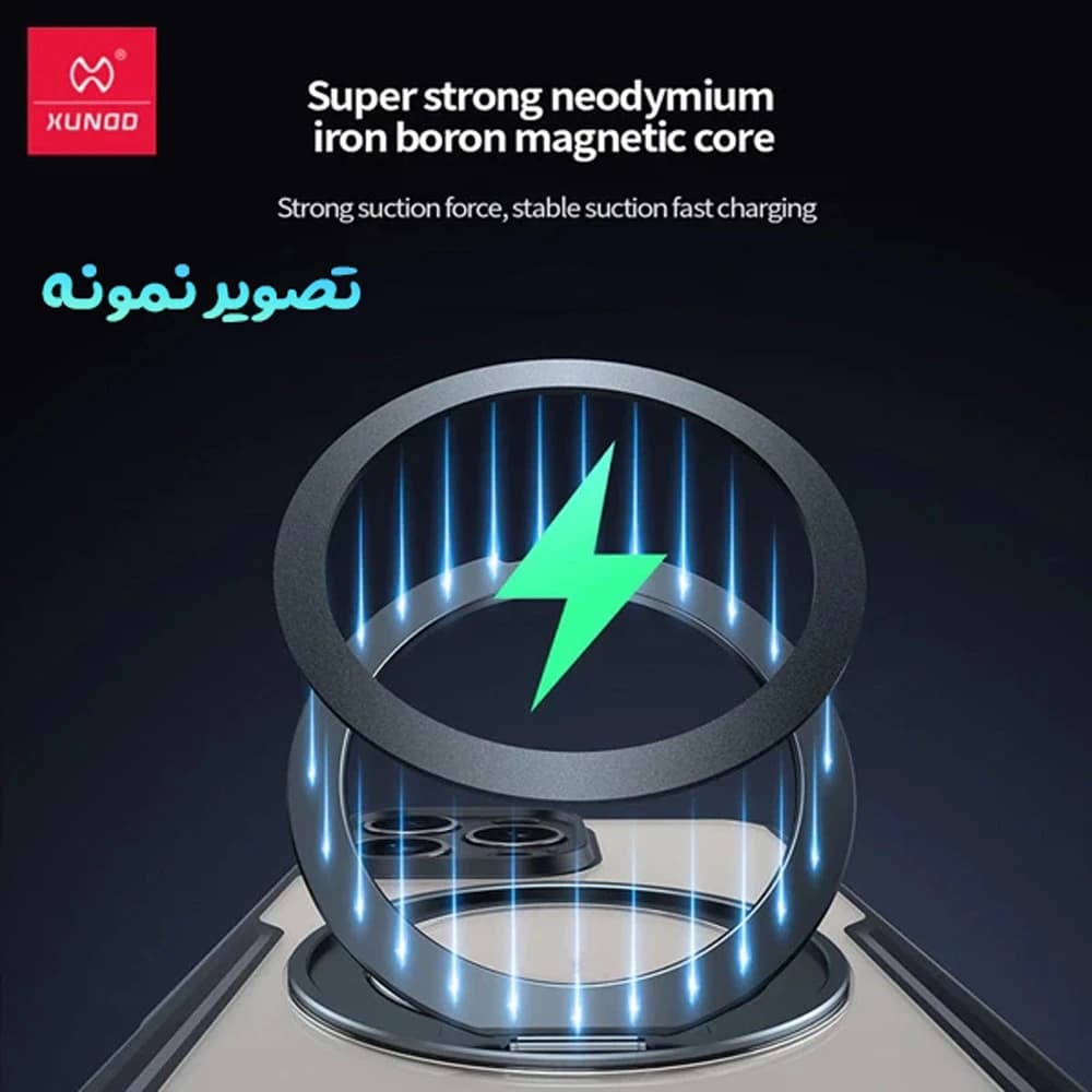 گارد شفاف رینگ استند 360 درجه مگ سیف OnePlus 12 مارک XUNDD سری Beatle Rotatable — تصویر ۶