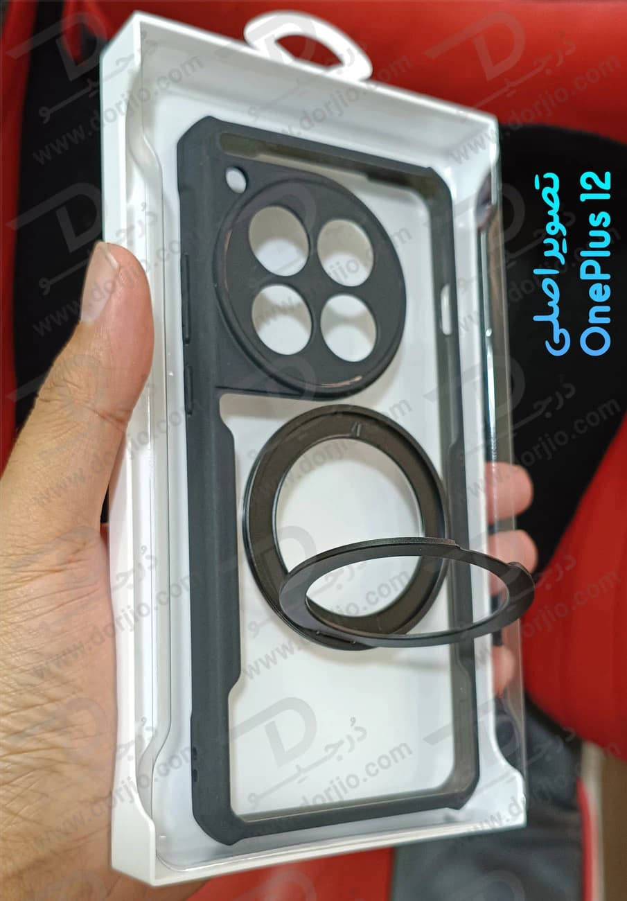 گارد شفاف رینگ استند 360 درجه مگ سیف OnePlus 12 مارک XUNDD سری Beatle Rotatable — تصویر ۷