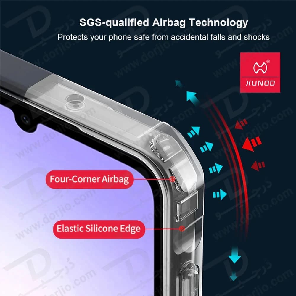 کریستال شیلد شفاف Galaxy A07s مارک XUNDD سری Beatle — تصویر ۲