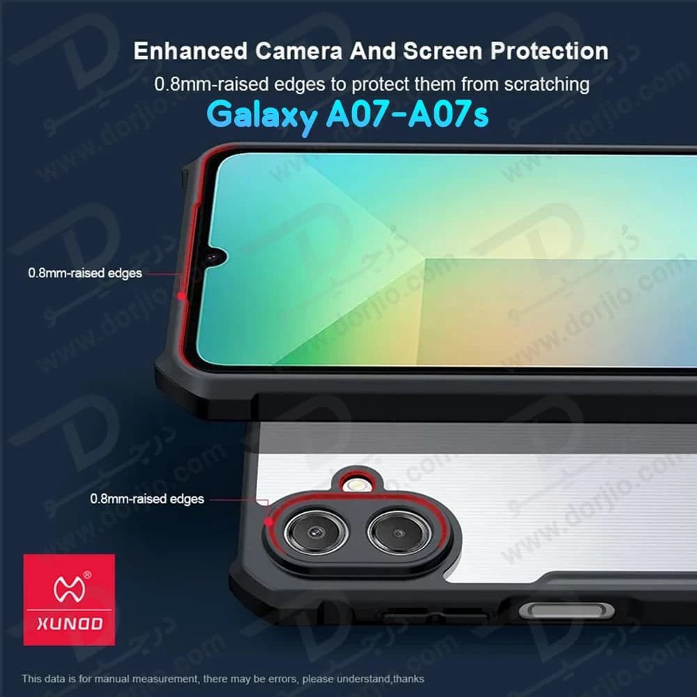 کریستال شیلد شفاف Galaxy A07s مارک XUNDD سری Beatle — تصویر ۸