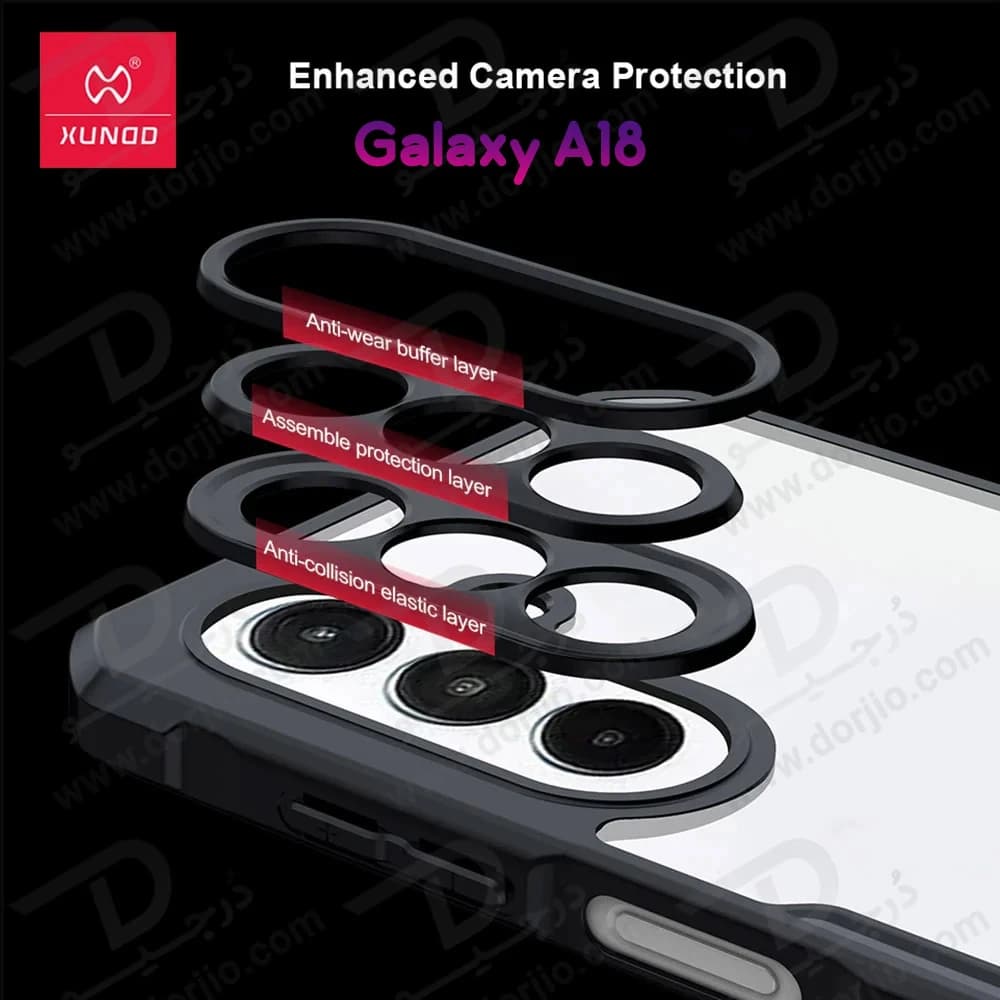 کریستال شیلد شفاف Galaxy A18 مارک XUNDD سری Beatle — تصویر ۲