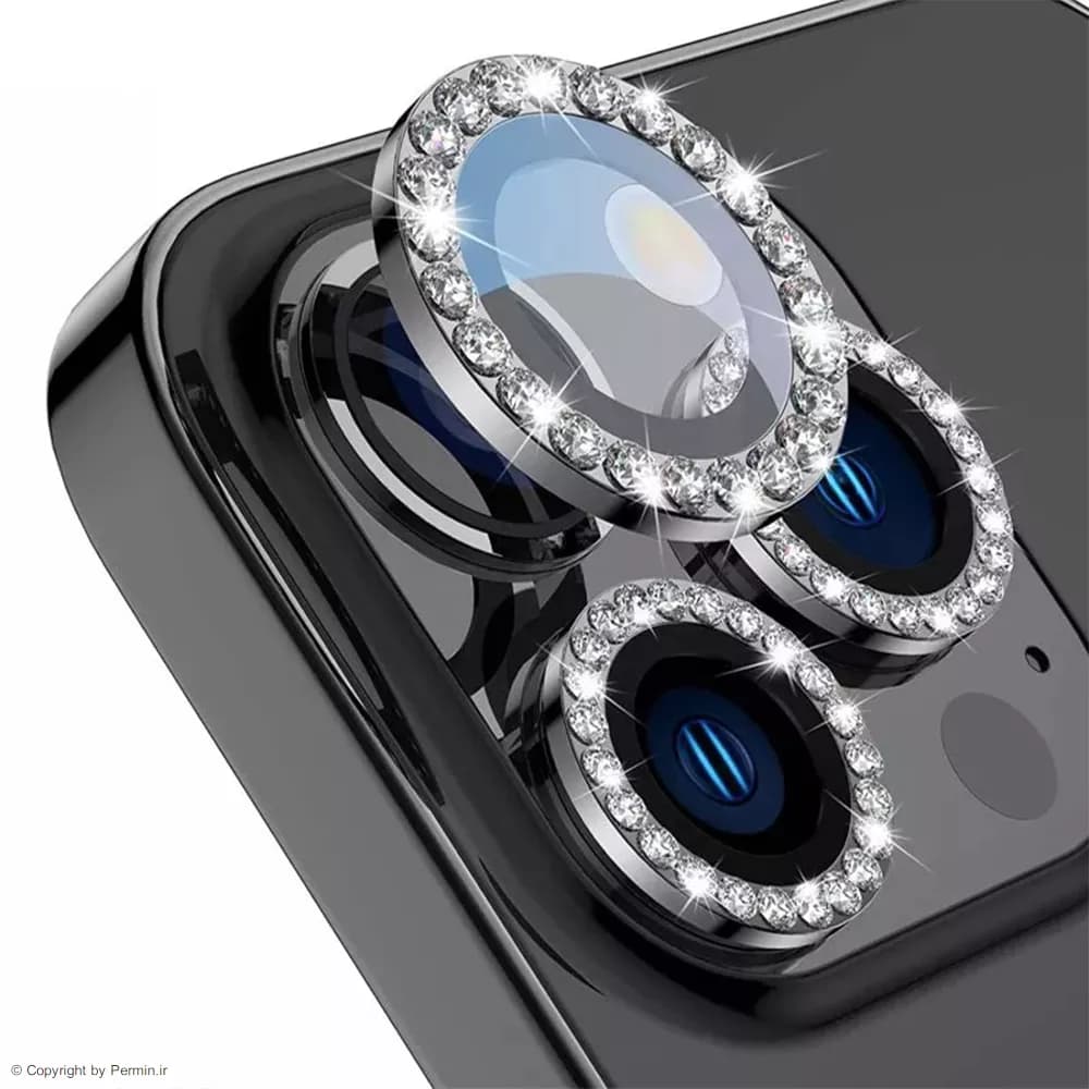 محافظ لنز دوربین نگین دار گوشی موبایل اپل iPhone 14 Pro/14 Promax